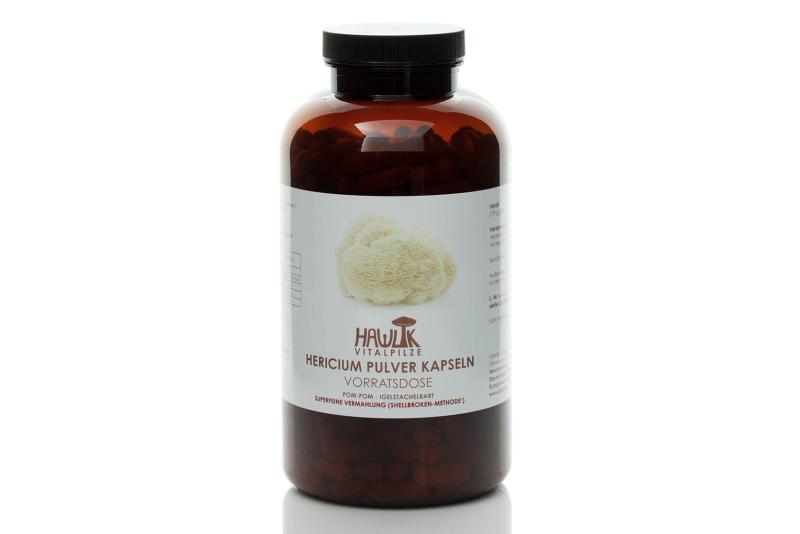 Hericium Pulverkapseln, 500 Kapseln Hericium Pulverkapseln, 500 Kapseln